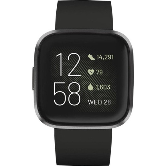 Fitbit - Versa 2 Health & Fitness Smartwatch - Carbon - Picture 1 of 4